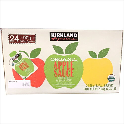 KS I[KjbN Abv\[X 90g x 24pbN 1y J[Nh RXgR Costco Kirkland Signature Organic Apple Sauce z