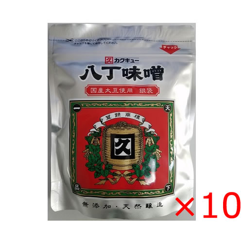 【送料無料s】 【10袋】(1ケース）カクキュー 国産大豆 八丁味噌 銀袋 300g×10袋セットのサムネイル