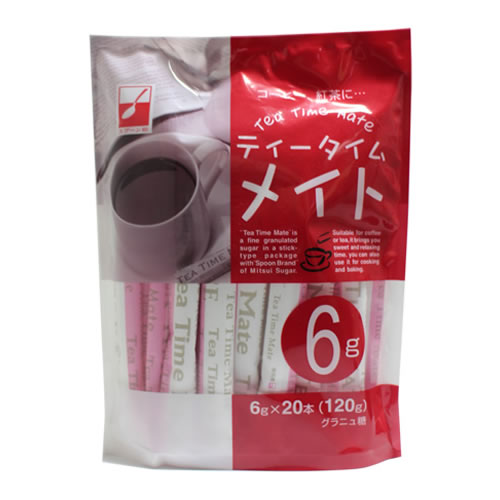 スプーン印 ティータイムメイト（6g×20本）三井製糖 グラニュ糖 スティック 珈琲 紅茶