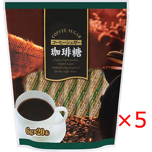 カップ印 コーヒーシュガー 珈琲糖 120g（6g×20本）5袋