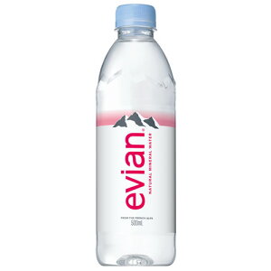 エビアン 500ml ペットボトル 24本　【evian 通販,水,硬水,海外名水,フランス,water】