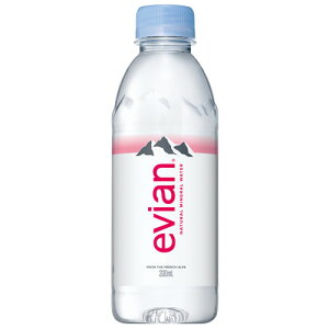 エビアン 330ml ペットボトル 24本 【EVIAN ミネラルウォーター,通販,水,硬水,海外名水,フランス,water 】