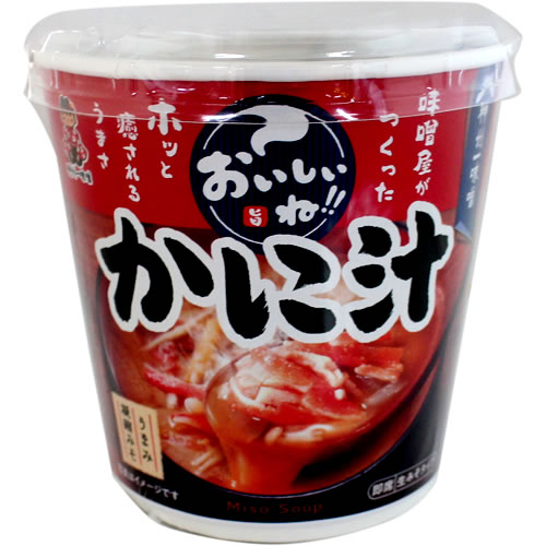 【送料無料s】 【6個】神州一味噌 おいしいね!! かに汁カップ 6個セット 【カップ 即席みそ汁 味噌汁】のサムネイル