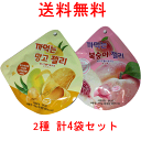 【送料無料(ネコポス)】【2種】むいて食べるグミ マンゴー ピーチ各48g×2袋 計4袋セット【剝いて食べるグミ 韓国系 おやつ お菓子 ぐみ】
