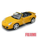 MotorMax (モーターマックス) Porsche 911 Turbo Cabriolet yel 1/24 イエロー ポルシェ カブリオレ ミニカー