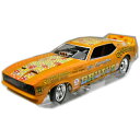 1971 FORD MUSTANG NHRA FUNNY CAR 1/18 Auto World 【 LEGENDS OF THE QUARTER MILE - BRUTUS フォード マスタング ファニーカー ミニカー オートワールド ダイキャストカー アメ車 マッスルカー ヒッピー フラワー 花柄 】