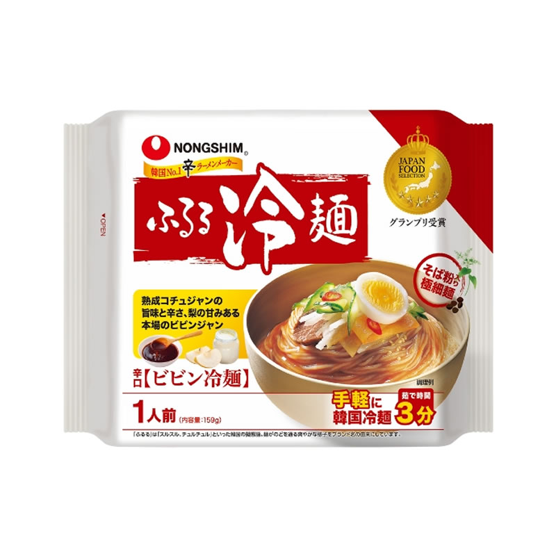 NONGSHIM ふるる冷麺 ビビン冷麺 159g 韓国冷麺 冷たい麺 辛い コチュジャン 夏 msk.