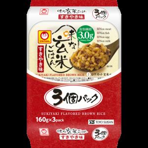 マルちゃん 味な玄米ごはんすきやき味　3個パック 460円【 レンジご飯 パックごはん 】
