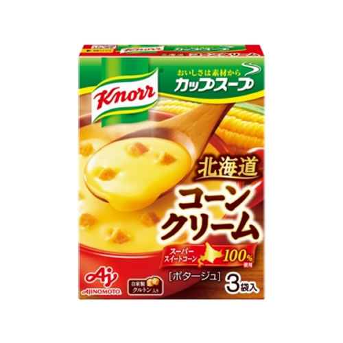 クノール カップスープ 北海道コーンクリーム 3袋入 1箱【Knorr 味の素 ポタージュ 】