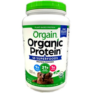 オルゲイン プロテインパウダー オーガニック+50 スーパーフード チョコレートファッジ風味 1.2kg【Orgain Organic Protein コストコ Costco 有機プロテイン】