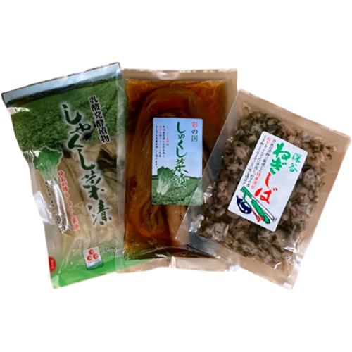 Other - ＜選べる＞高田食品 埼玉深谷 漬物お試し 3種類セット【しゃくし菜漬 白菜漬 しば漬 】