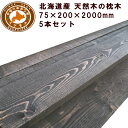 枕木(20cm×7.5cm×200cm)【5本セット】 庭 門柱 フェンス 花壇 外構 エクステリア 国産 北海道産カラマツ枕木(200×75×2000)5本...
