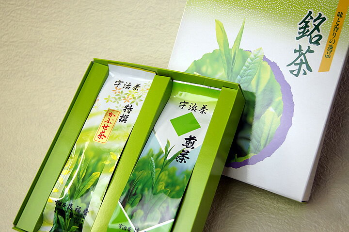 玉露、煎茶セット袋入り【楽ギフ_包装】【楽ギフ_のし宛書】