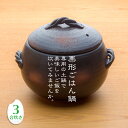 三鈴陶器 みすず栗形ごはん鍋 3合炊き 日本製 直火用 炊飯土鍋 【業務用】