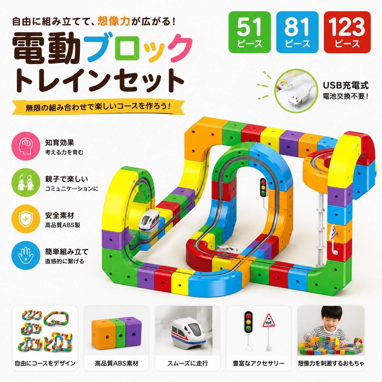 商品情報商品名レール電車 おもちゃ注意事項※製品品質向上、または製造時期により、予告なくデザイン及び仕様を変更する場合がございます。※生産過程におきまして、若干のサイズ誤差、個体差が生じる場合がございます。※サイトに掲載されている商品は、撮影の照明、またパソコンなどの環境により、画像と実際の商品の色味が多少異なる場合がございます。※本製品は輸入品のため、物流運送の都合により、多少シワや凹み、スレや汚れなどがある場合がございます。※検品のため弊社にてパッケージを開封する場合がございます。※パッケージは予告無く変更になる場合がございます。※本製品を利用したことによる、直接もしくは間接的に生じた損害、破損について当店は一切の責任を負いません。安心保証1.初期不良の保証は7日間となります。到着後7日間以内に不具合がないかをご確認お願いいたします。2.ご不明な点、若しくは初期不良がある場合、お写真/動画付きでお問い合わせください。3.保証期間内におきましても次の場合には対応いたしかねます。3-1.使用上の誤り、不当な修理、改造などによる故障及び損傷3-2.お買い上げ後の落下などによる故障及び損傷3-3.火災、地震、その他の天災地変による故障及び損傷大量注文承ります!製造メ一カ一の直営店ですので、大量のご注文にも対応可能です。引き出物、内祝、香典返しや企業様の記念品、販促用商品などお気軽にご相談ください。関連キーワードレール おもちゃ 電車 おもちゃ トレイン おもちゃ 電車 コース 組み立て レール セット くるま おもちゃ 車 走る おもちゃ 立体 パズル 知育玩具 知育 おもちゃ 教育 玩具 モンテッソーリ おもちゃ 想像力 育成 思考力 向上 集中力 トレーニング 指先 トレーニング 手先 発達 脳トレ おもちゃ 論理 思考 空間 認識 室内 遊び 親子 遊び 子供用 おもちゃ 男の子 女の子 3歳 4歳 5歳 6歳 誕生日 プレゼント クリスマス ギフト 出産祝い 贈り物 引出物 法事 引出物 お礼 謝礼 御礼 お祝い返し 成人祝い 卒業祝い 結婚祝い 出産祝い 誕生祝い 初節句祝い 入学祝い 就職祝い 新築祝い 開店祝い 移転祝い 退職祝い 還暦祝い 古希祝い 喜寿祝い 米寿祝い 退院祝い 昇進祝い 栄転祝い 叙勲祝い プレゼント お土産 手土産 プチギフト お見舞 ご挨拶 引越しの挨拶 誕生日 バースデー お取り寄せ 開店祝い 開業祝い 周年記念 記念品 お茶請け 菓子折り おもたせ 贈答品 挨拶回り 定年退職 転勤 来客 ご来場プレゼント ご成約記念 表彰 お父さん お母さん 兄弟 姉妹 子供 おばあちゃん おじいちゃん 奥さん 彼女 旦那さん 彼氏 友達 仲良し 先生 職場 先輩 後輩 同僚 取引先 お客様 20代 30代 40代 50代 60代 70代 80代 お年賀 正月 成人の日 節分 旧正月 バレンタインデー ひな祭り ホワイトデー 卒業 卒園 お花見 春休み イースター 入学 就職 入社 新生活 新年度 春の行楽 ゴールデンウィーク こどもの日 母の日 父の日 七夕 お中元 暑中見舞 夏休み 残暑見舞い お盆 帰省 シルバーウィーク お彼岸 孫の日 運動会 学園祭 ブライダル ハロウィン 七五三 勤労感謝の日 お歳暮 クリスマス 大晦日 冬休み 寒中見舞い ティッシュボックス イデアコ 送料無料レール おもちゃ 電車 コース 組み立て トレイン くるま 走る 遊び 立体パズル 知育玩具 想像力 思考力 集中力 指先トレーニング 脳トレ ミニカー サーキット 組立自由 男の子 女の子 室内遊び 幼児 子供 キッズ 誕生日 出産祝い 入園祝い プレゼント クリスマス プレゼント レ-ル おもちゃ 模型組み立て 車 おもちゃ 立体パズル STEM知育玩具 ミニカー 車レール サーキット 組立自由 男の子 女の子 室内遊び 入園祝い プレゼン 5