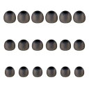 【中古】イヤホンチップ ソフトシリコンイヤホン交換用チップ インイヤーヘッドフォン用 (3.8mm~4.2mmイヤホンの内側の穴) S/M/L、9組、ブラック