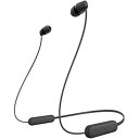 【中古】ソニー ワイヤレスイヤホン WI-C100:Bluetooth対応/25時間スタミナ/IPX4防滴/DSEE搭載 ブラック WI-C100 BZ 小