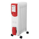 【中古】Hidamari マイコン式 オイルヒーター(リモコン付) レッド OHT-1556RD