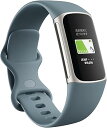 【中古】Fitbit Charge 5 スチールブルー-プラチナ 日本正規品 メーカー保証1年 最大7日間のバッテリー Suica対応 GPS搭載 健康指標ダッ...