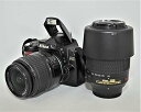 【中古】Nikon デジタル一眼レフカメラ D40 ダブルズームキットII ブラック D40BWZII