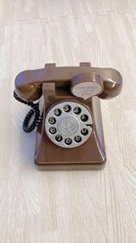 【中古】レトロ電話 赤色 クラシックスタイル