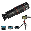 【中古】【ライブ 専用HD18倍】単眼鏡 望遠鏡 4in1スマホ対応 望遠レンズセット【超軽量96g】【0.63倍広角レンズ/198°魚眼レンズ/15倍マクロレ...