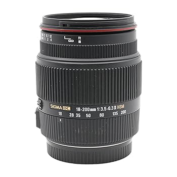 【中古】SIGMA 高倍率ズームレンズ 18-200mm F3.5-6.3IIDC OS HSM キヤノン用 APS-C専用