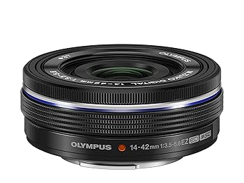 【中古】OM SYSTEM/オリンパス OLYMPUS 電動式パンケーキズームレンズ M.ZUIKO DIGITAL ED 14-42mm F3.5-5.6 EZ BLK