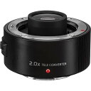 【中古】Panasonic LUMIX 2.0X テレコンバーターレンズ ブラック (DMW-TC20)。