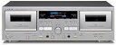 【中古】TEAC ダブルカセットデッキ W-1200(S)