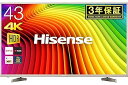 【中古】ハイセンス Hisense 43V型 液晶 テレビ HJ43N5000 4K 外付けHDD裏番組録画対応 HDR対応