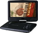 【中古】グリーンハウス 単3形乾電池対応 高精細10型ワイド液晶(1024×600)搭載ポータブルDVDプレーヤー 車載用ヘッドレスト取り付けキット付属 ブラッ...