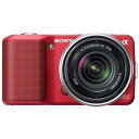 【中古】SONY デジタル一眼α NEX-3 ズームレンズキット レッド NEX-3K/R