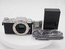 【中古】Panasonic ミラーレス一眼カメラ DMC-GF7 ボディ単体(ブラック×シルバー)