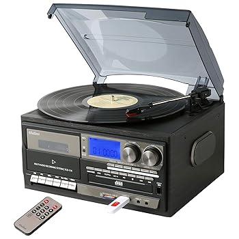 【中古】とうしょう 多機能 レコードプレーヤー コンパクト (AM/FMラジオ (ワイドFM対応)) 録音機能 再生機能 USB/SD CD カセットテープ グ...