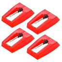 【中古】レコードプレーヤー用ニードル 4個パック ユニバーサル ダイヤモンド 交換用 スタイラス針 ION iCT09RS クイックプレイ LP パワープレイ ...