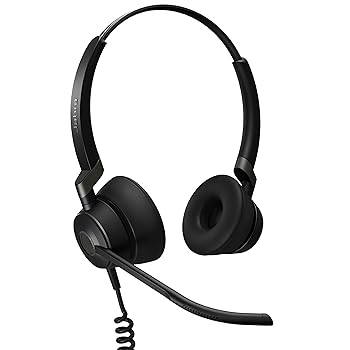 【中古】Jabra Engage 50有線ヘッドセット ステレオ - 電話用ヘッドセット 3マイクシステム付き バックグラウンドノイズを遮断 エージェントフォーカスの