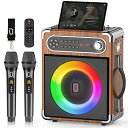 【中古】JYX スピーカーセット 拡声器 ワイヤレスマイク2本 Bluetooth 5.0対応 高低音強化機能搭載 充電式 ポータブル ホームパーティー、カラオ...