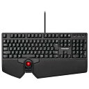 【中古】エレコム トラックボール付キーボード 有線 プレミアムメンブレン キー割り当て ハードウェアマクロ対応 リストレスト ブラック TK-TB01UMBK