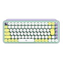 【中古】ロジクール POP KEYS K730PL メカニカル ワイヤレス キーボード パープル 日本語配列 メカニカルキーボード ワイヤレスキーボード blu...