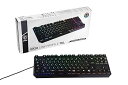 【中古】MSI VIGOR GK50 LOW PROFILE TKL JP USB ゲーミングキーボード テンキーレス KB595 ブラック