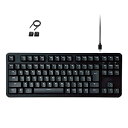 【中古】エレコム ゲーミングキーボード 有線 V-custom VK210S テンキーレス メカニカル ネオクラッチキーキャップ 銀軸 スピードリニア USBポ...