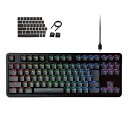 【中古】エレコム ゲーミングキーボード 有線 V-custom VK310S RGB テンキーレス メカニカル ネオクラッチキーキャップ 銀軸 スピードリニア ...