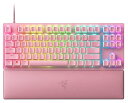 【中古】Razer レイザー Huntsman V2 Tenkeyless Linear Optical Switch Quartz Pink テンキーレス ゲ...