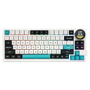 【中古】MechLands Feker K75 Lite ガスケットメカニカルキーボード、スクリーンとノブ付き ホットスワップ対応クリーミーキーボード USB-...