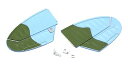 【中古】京商 水平尾翼 (スピットファイヤー VE29) ラジコン用パーツ A0951-13