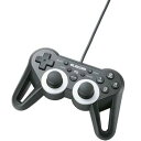 【中古】ELECOM PS3 USBゲームパッド 12ボタン 振動 連射 高耐久 ブラック JC-GMU3312SPBK