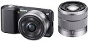 【中古】ソニー ミラーレス一眼 NEX-3D ダブルレンズキット ブラック NEX-3DD/B