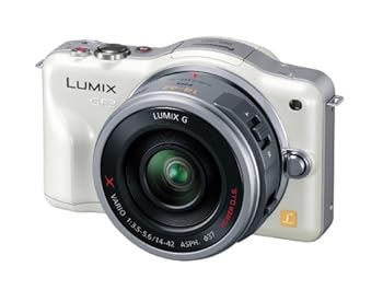 【中古】パナソニック ミラーレス一眼カメラ LUMIX GF3 電動ズームキット シェルホワイト DMC-GF3X-W