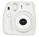 【中古】FUJIFILM インスタントカメラ チェキ instax mini8プラス 接写レンズ・純正ハンドストラップ付き バニラ INS MINI 8P VA...